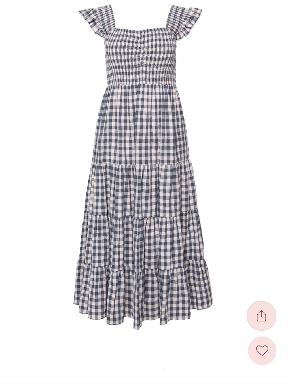 NWT Ivy City Co Hailey Dress in Indigo Gingham S